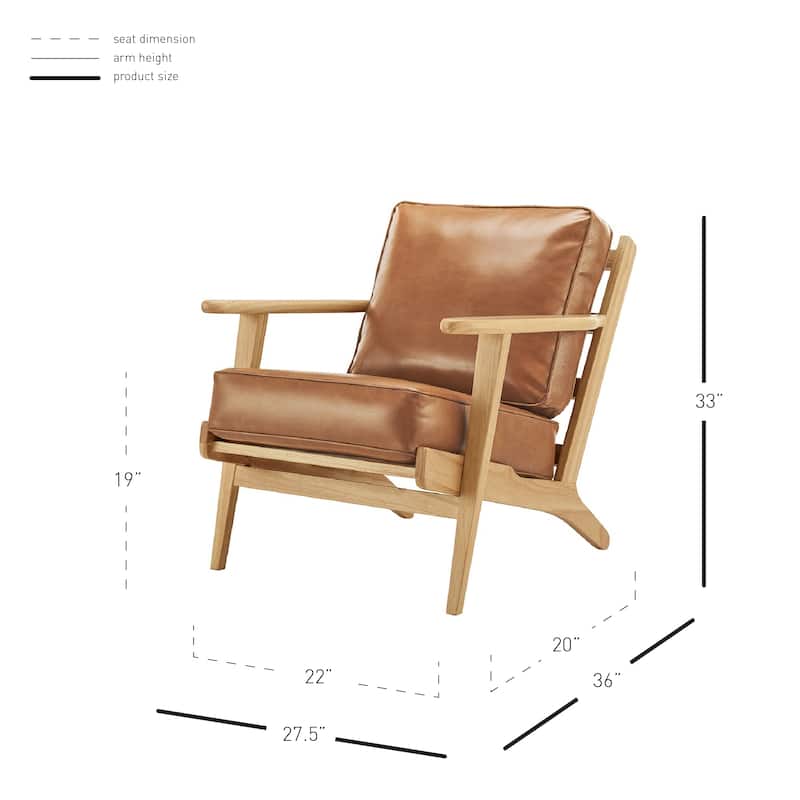NPD Furniture Albert Solid Wood Frame Accent Chair