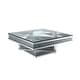 preview thumbnail 7 of 5, 31.5" Modern Mirrored Coffee Table with Square Glass Tabletop and Sturdy Base for Living Room - 1-Piece