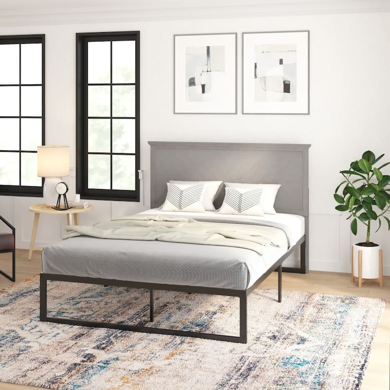 Solid Wood Herringbone Patterned Headboard Only