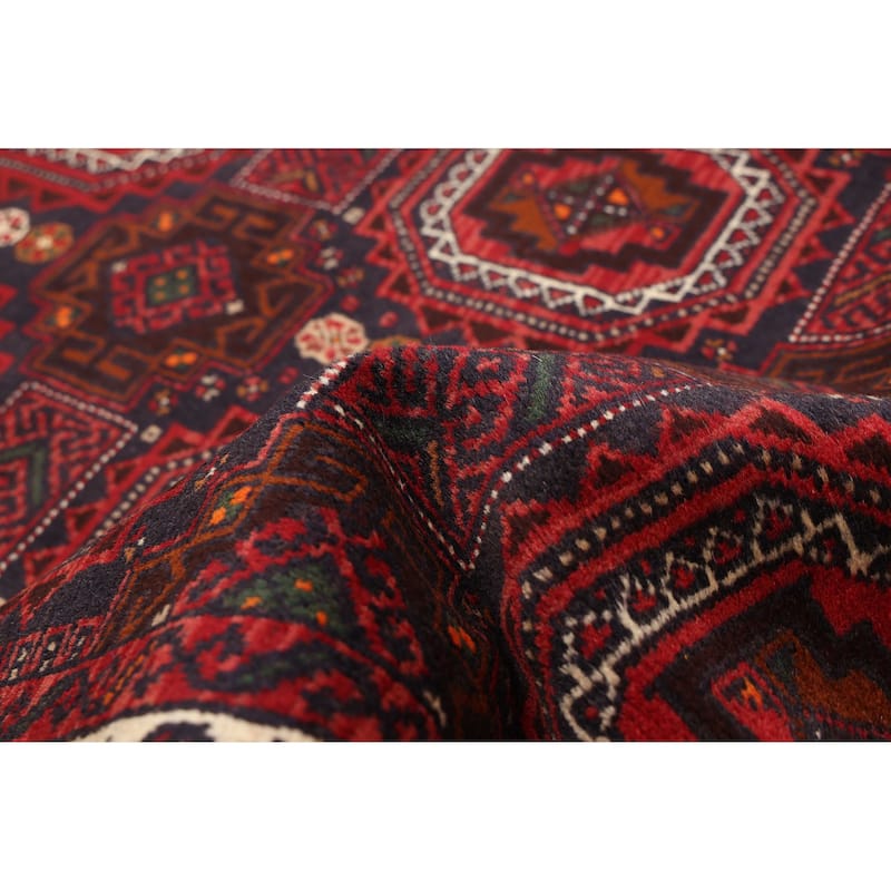 ECARPETGALLERY Hand-knotted Teimani Dark Navy, Red Wool Rug - 3'3 x 6'0