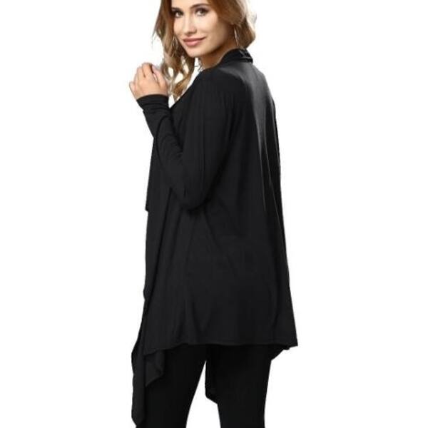 Shop Women S Drape Front Open Cardigan Long Sleeve Irregular Hem