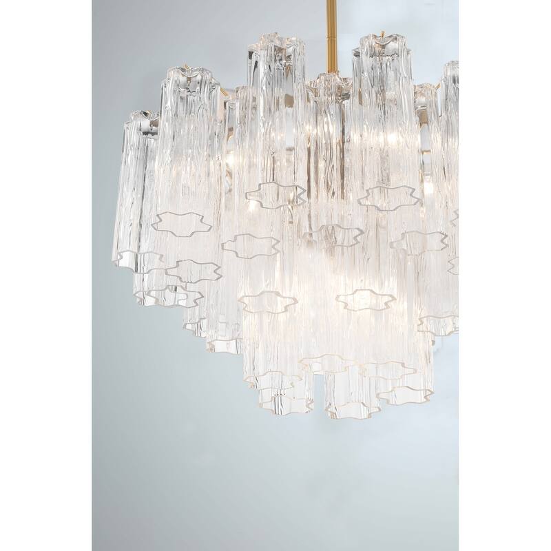 Crystorama Lighting Group ADD-308-CL Addis 9 Light 22" Wide Waterfall