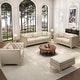 preview thumbnail 3 of 36, GDFStudio - Multi-Size Faux Leather 6-Seat Chesterfield Modular Sofa Set with Metal Trim & 6 Pillows