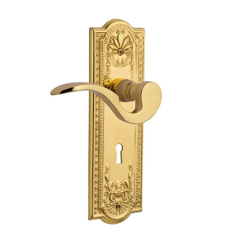Nostalgic Warehouse Manor Left Handed Non-Turning One-Sided Door Lever - Unlacquered Brass