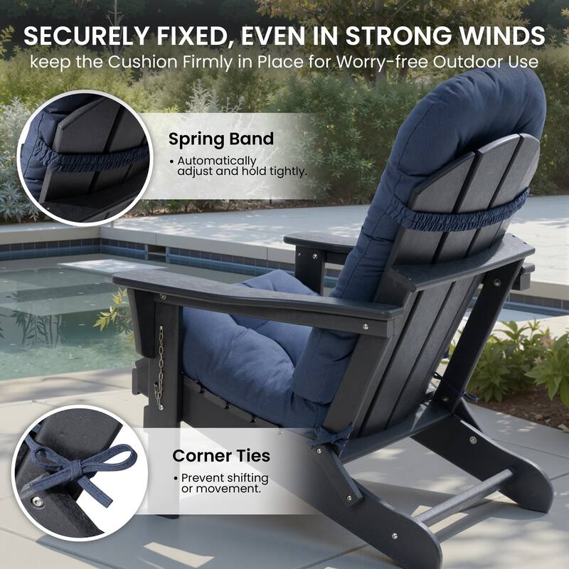 Outdoor Patio Adirondack Chair Cushion Lounge Rocking Chair Cushions Thickened Patio Chair Pad - See picture