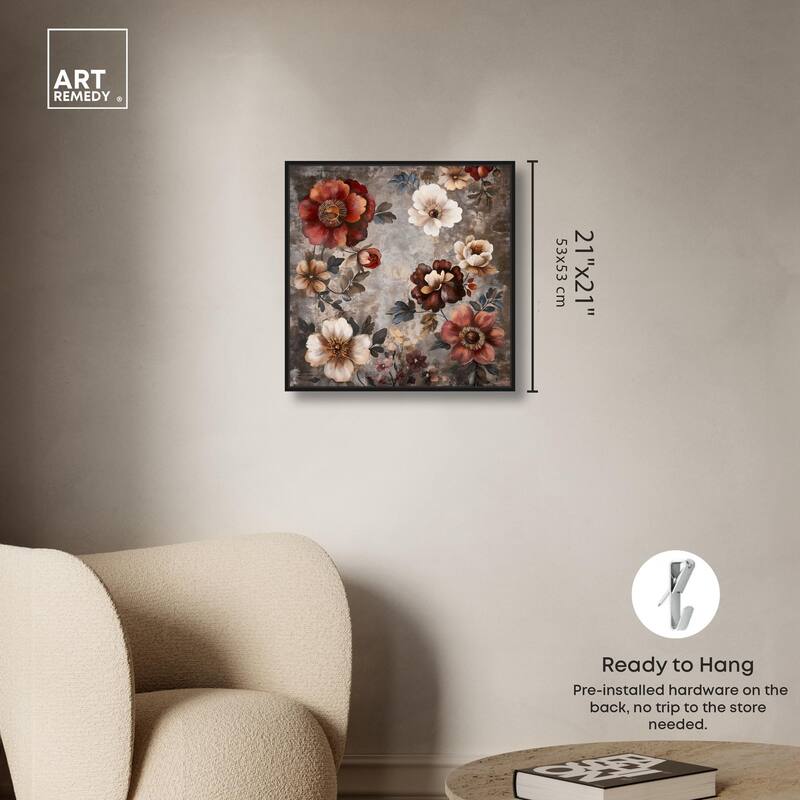 Dusk Dahlias Canvas by Art Remedy