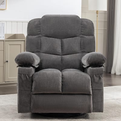 Massage Rocker Recliner Chair with Heat, USB Port, and Cup Holders