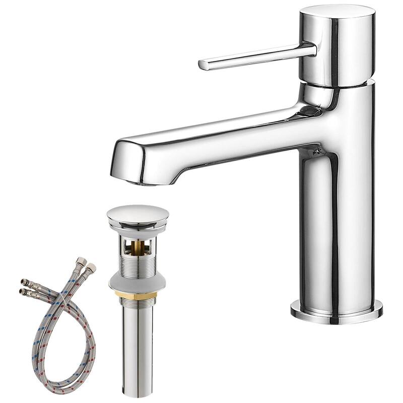 Modern Bathroom Faucet Bathroom Drip-Free Vanity Sink Faucet - Polished Chrome