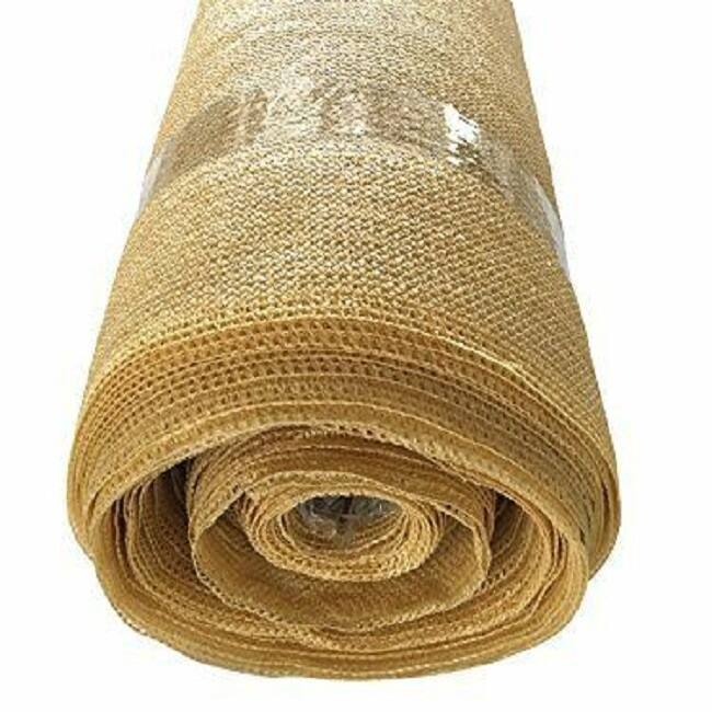Shatex 90% UV 6ftx50ft Heavy Shade Fabric Roll Sunscreen Sun Shelter Wheat - 6ftx 50ft