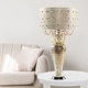 preview thumbnail 3 of 4, River of Goods Solvang Jeweled Metal/Mosaic Base Cascading Crystal Table Lamp - 14"L x 14"W x 25"H