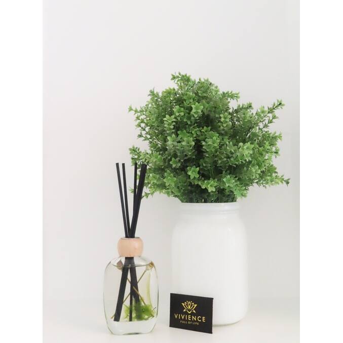 Reed Diffuser with Green Flowers, Lily of the Valley Scent