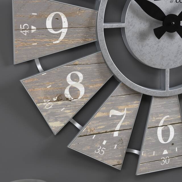 FirsTime & Co. Numeral Farmhouse Windmill Clock, Plastic, 24 x 2 x 24 in, American Designed