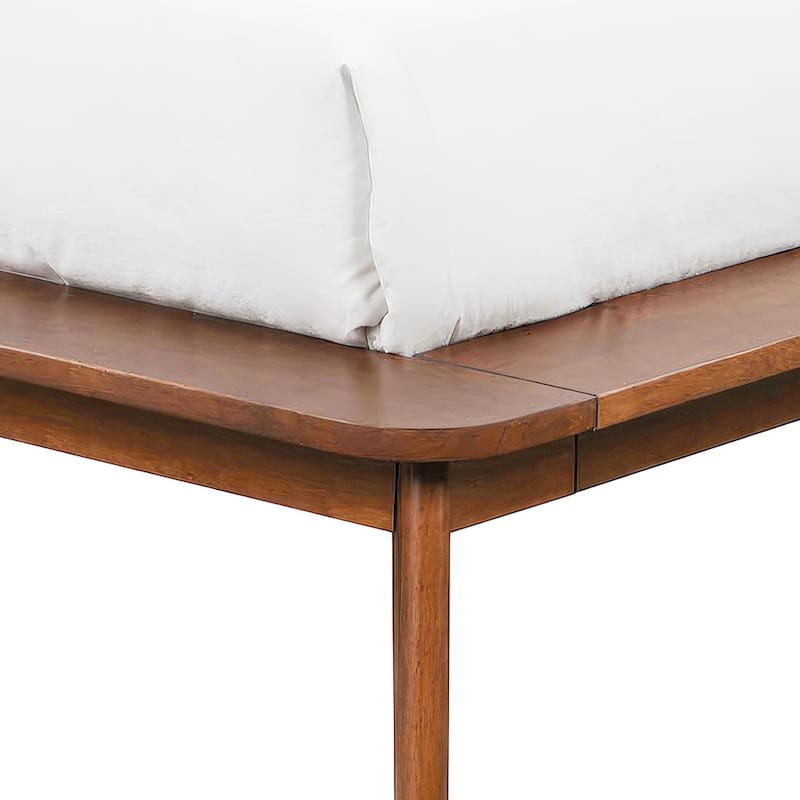 Furniture of America Beau Midcentury 4-Piece Boucle Wingback Low Profile Platform Bedroom Set