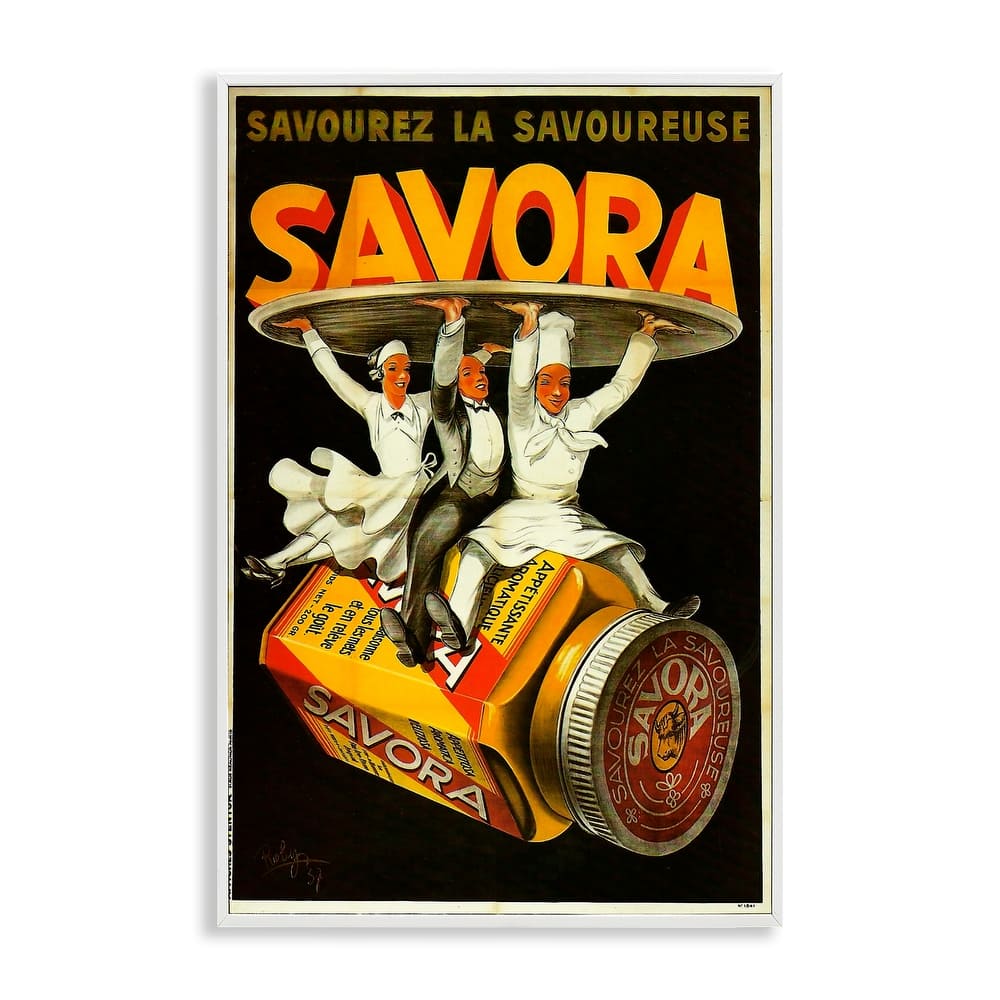 Stupell Savora Kitchen Advertisement Framed Giclee Art Design By Marcus Jules