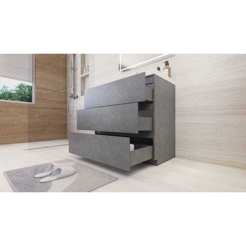 Aron 36'' Freestanding Vanity with Reinforced Acrylic Sink