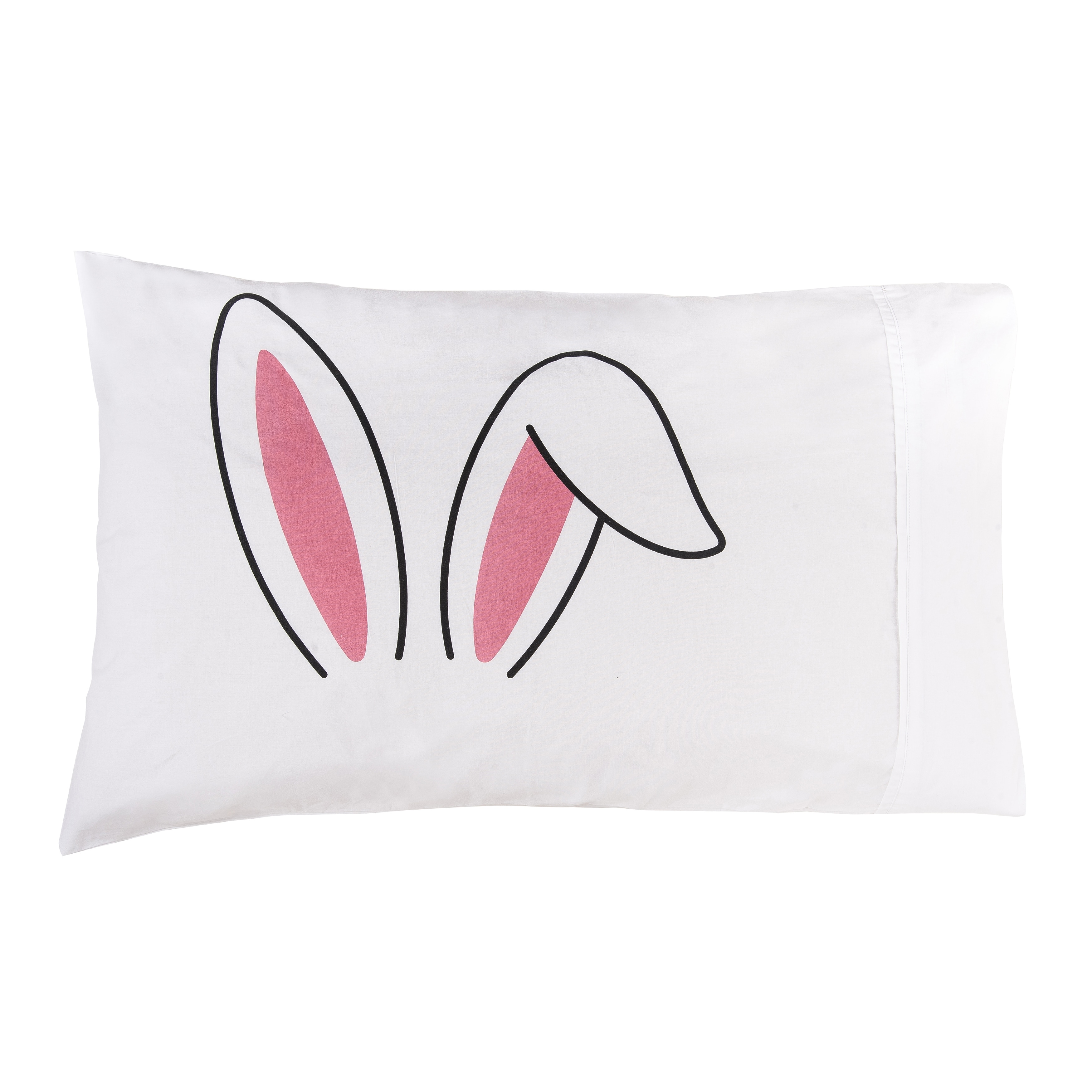 Easter Bunny Ears 100% Cotton Printed Standard Pillowcase 20" x 30"