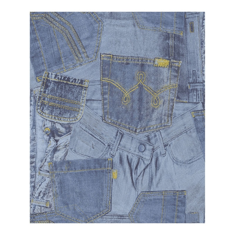 Crown Inky Denim Jean Pocket Wallpaper - 20.5 x 396 x 0.025