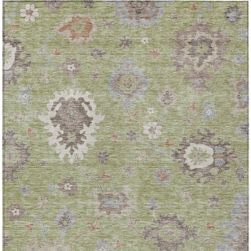 HomeRoots Floral Traditional Rectangle Outdoor Rug