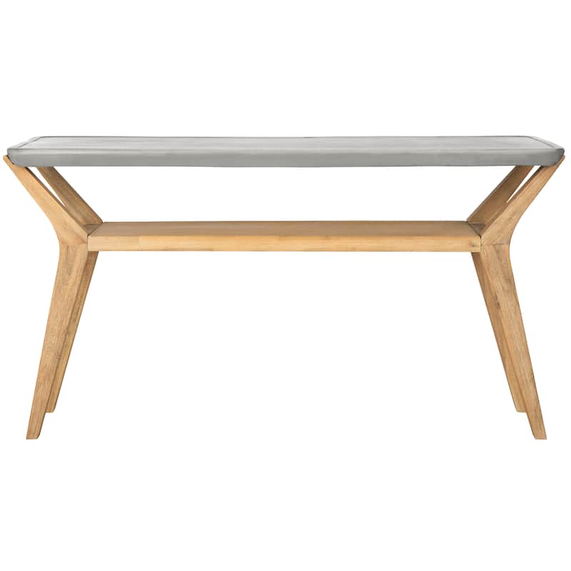 SAFAVIEH Naemi Dark Grey Modern Concrete Indoor/ Outdoor Console - 55.1" x 17.7" x 29.5" - 55Wx18Dx30H