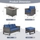 preview thumbnail 51 of 104, Gymojoy Outdoor Fire Pit Conversation Set, Patio Furniture with Cushions