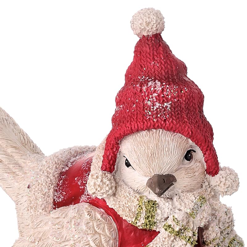 6" Resin Chickadee W/Sweater & Hat Set of 4