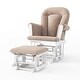 preview thumbnail 16 of 97, Child Craft Tranquil Glider Rocker and Ottoman Set Matte White/ Blush