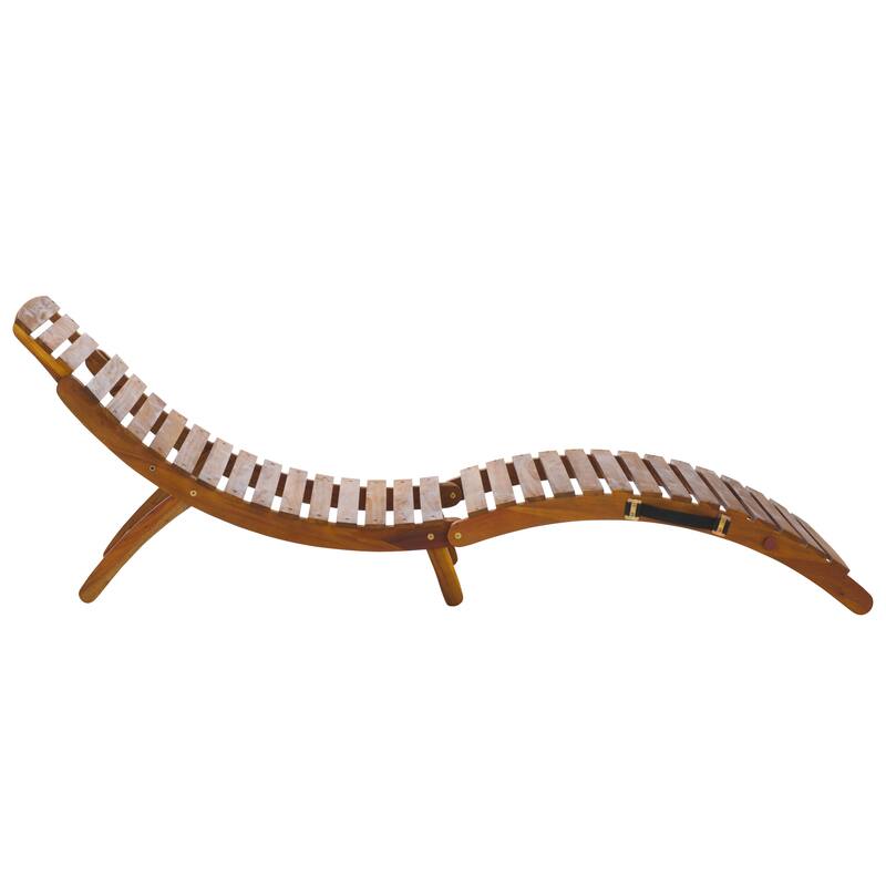 SAFAVIEH Outdoor Living Fanty Folding Sunlounger - 21"W x 72"D x 25"H