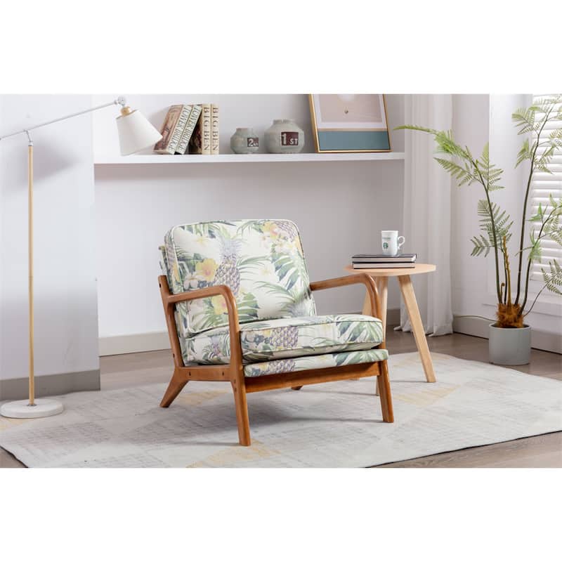 Mid Century Modern Accent Chair, Single Lounge Reading Armchair with
