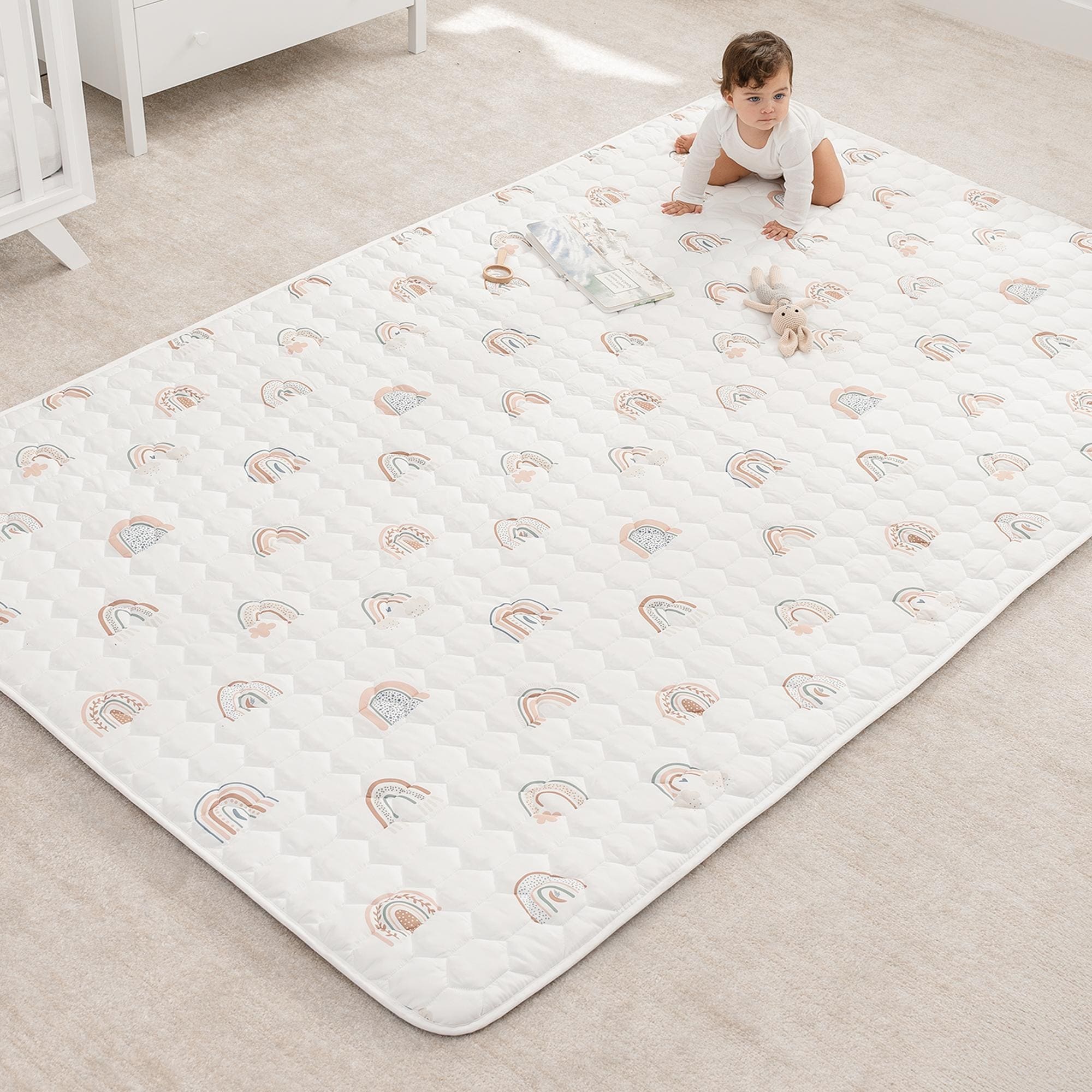 Premium Play Mat, Quilted Baby Mat for Floor by Comfy Cubs