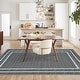 preview thumbnail 17 of 42, Area Rugs for Living Room Bedroom Farmhouse Bordered Braided Print Rug Geometric Soft Low Pile Non-Slip Area Rug