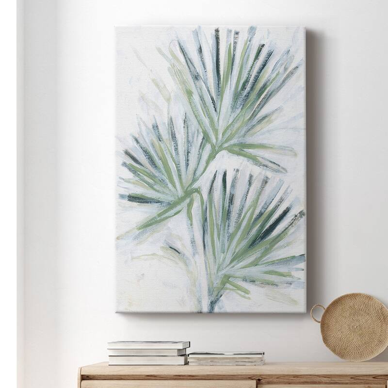 Palm Frond Fresco I Premium Gallery Wrapped Canvas - Ready to Hang