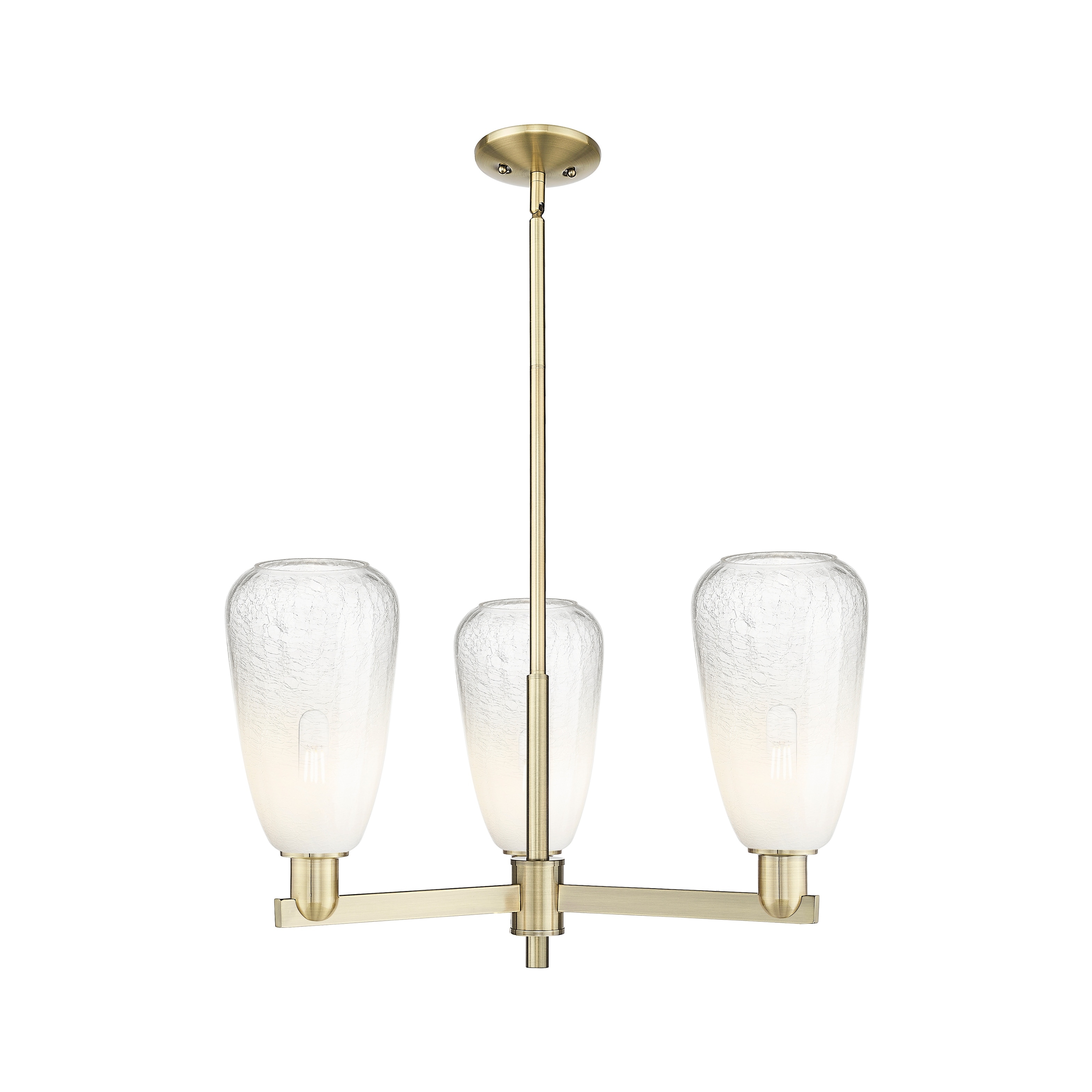 Innovations Lighting Downtown Urban - Brookhaven Almond - 3 Light 18" Stem Hung Chandelier