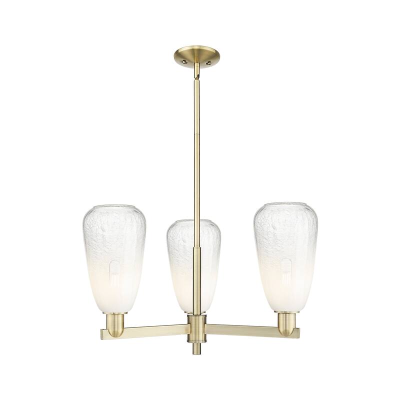 Innovations Lighting Downtown Urban - Brookhaven Almond - 3 Light 18" Stem Hung Chandelier