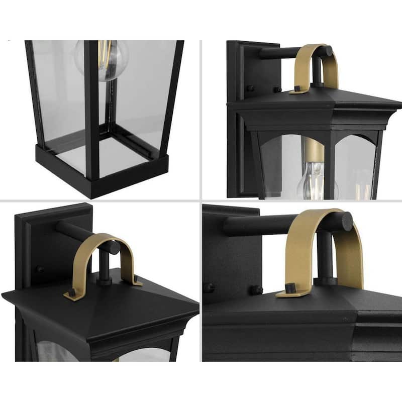 Chatsworth Collection Black One-Light Small Wall Lantern - 17.750" x 10.750" x 10.500"