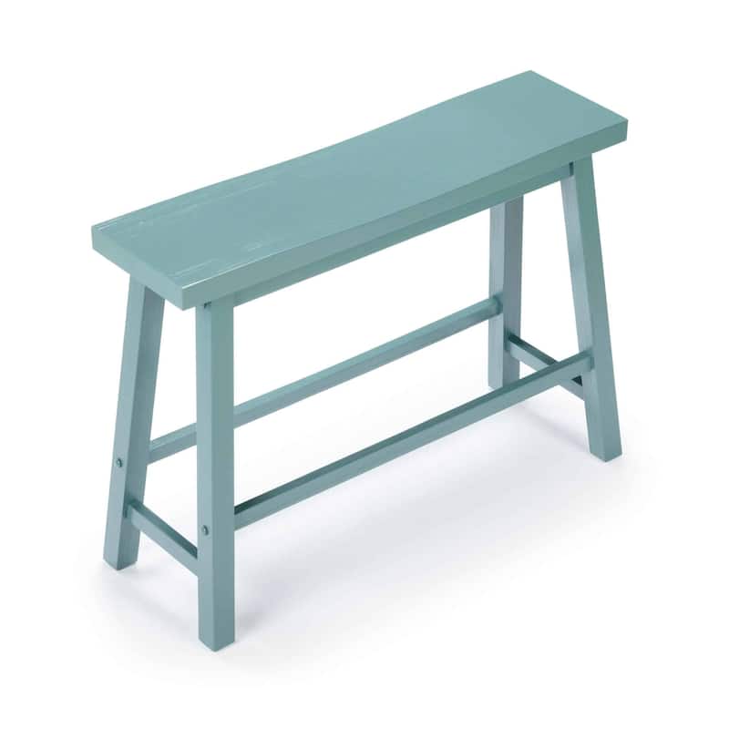 Sonoma Wood Saddle Dining Bench