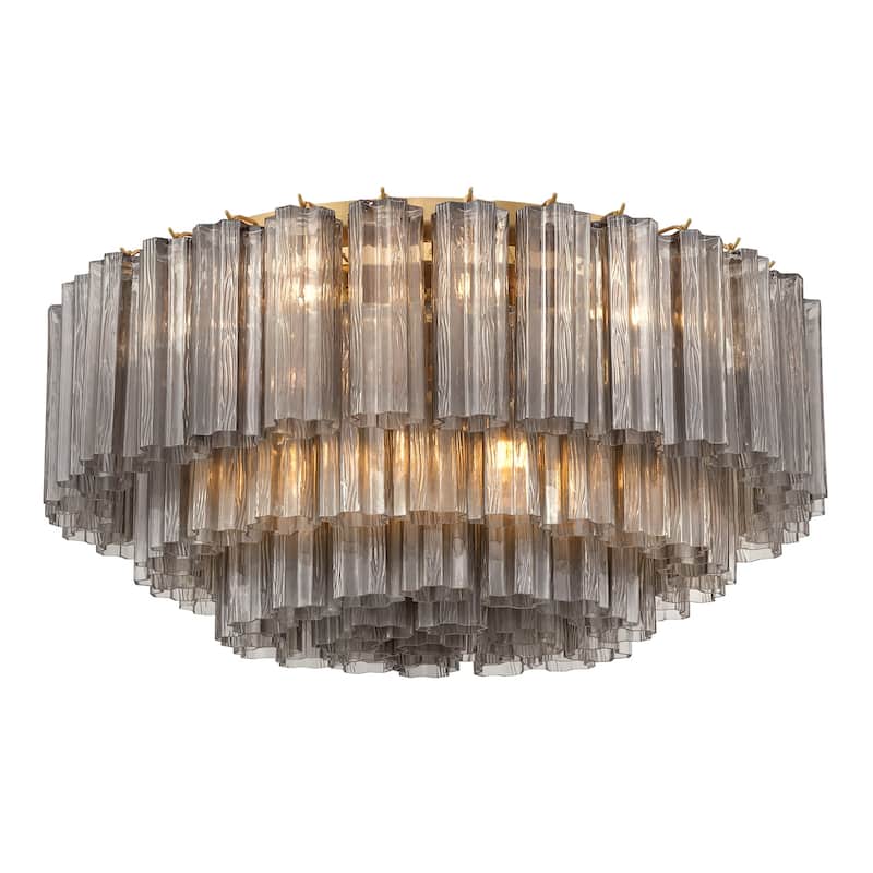 Crystorama Lighting Group ADD-331-SM Addis 16 Light 32" Wide Flush - Aged Brass