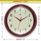 preview thumbnail 95 of 195, Infinity Instruments Round Retro Kitchen Wall Clock by Infinity Instruments