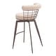 preview thumbnail 5 of 6, Saku Swivel Barstool Beige & Brown