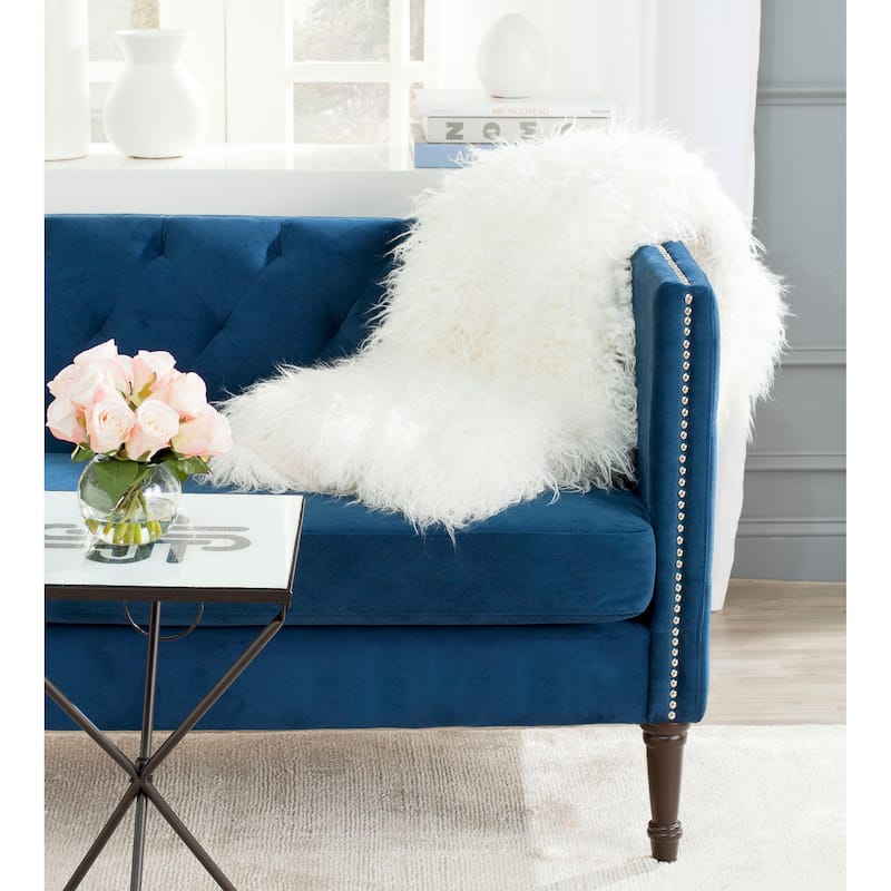 SAFAVIEH Iwan Snow White Faux Fur Throw Blanket