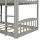 preview thumbnail 9 of 7, Twin Over Twin House Bed with Slide and High Rails, Bunk Bed with Slide