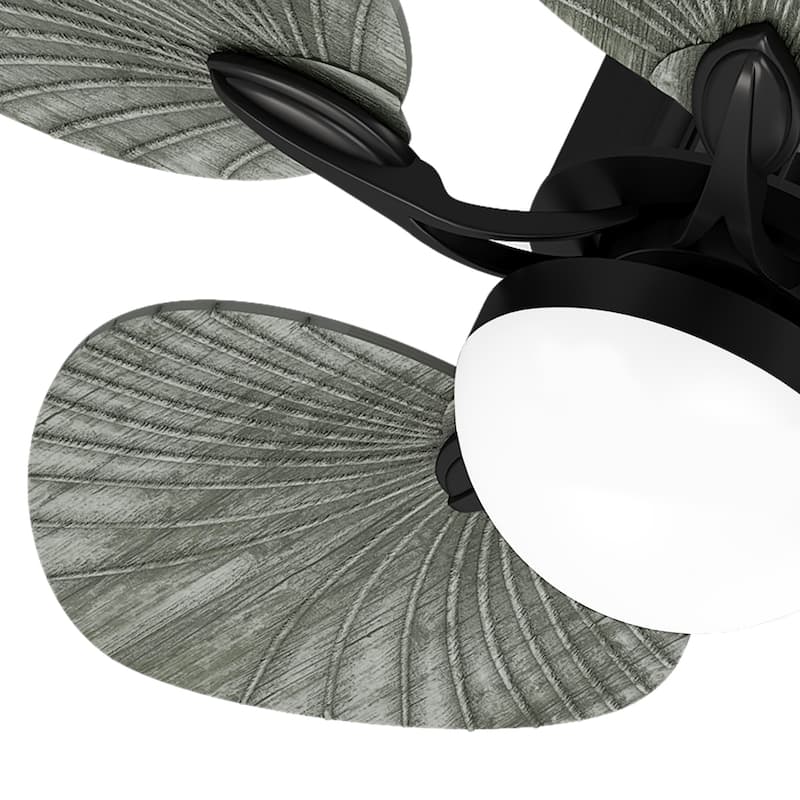Moasis 44 Inch 5 Blades Tropical Palm Ceiling Fans with Lights and Remote Control
