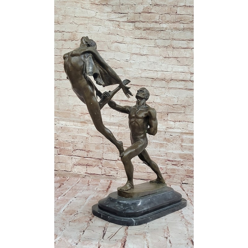 Bronze Dancing Couple Sculpture – Elegant Romantic Dance Statue For Home Or Studio Decor