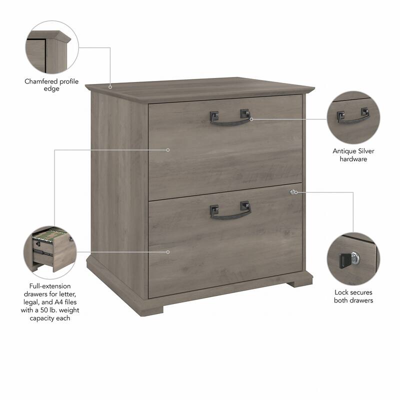 Homestead Farmhouse Lateral File Cabinet by Bush Furniture