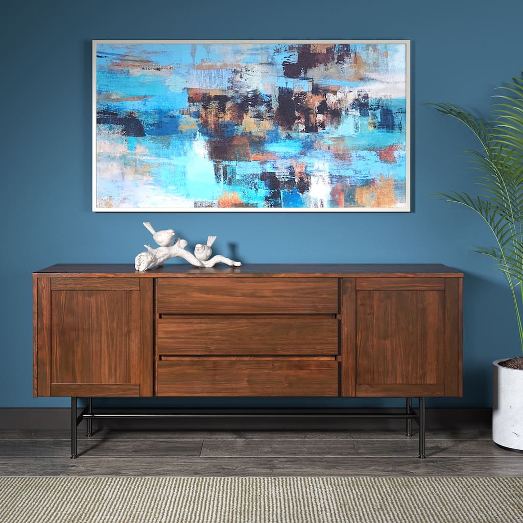 Dinant Wood and Metal 2-Door and 3-Drawer Server