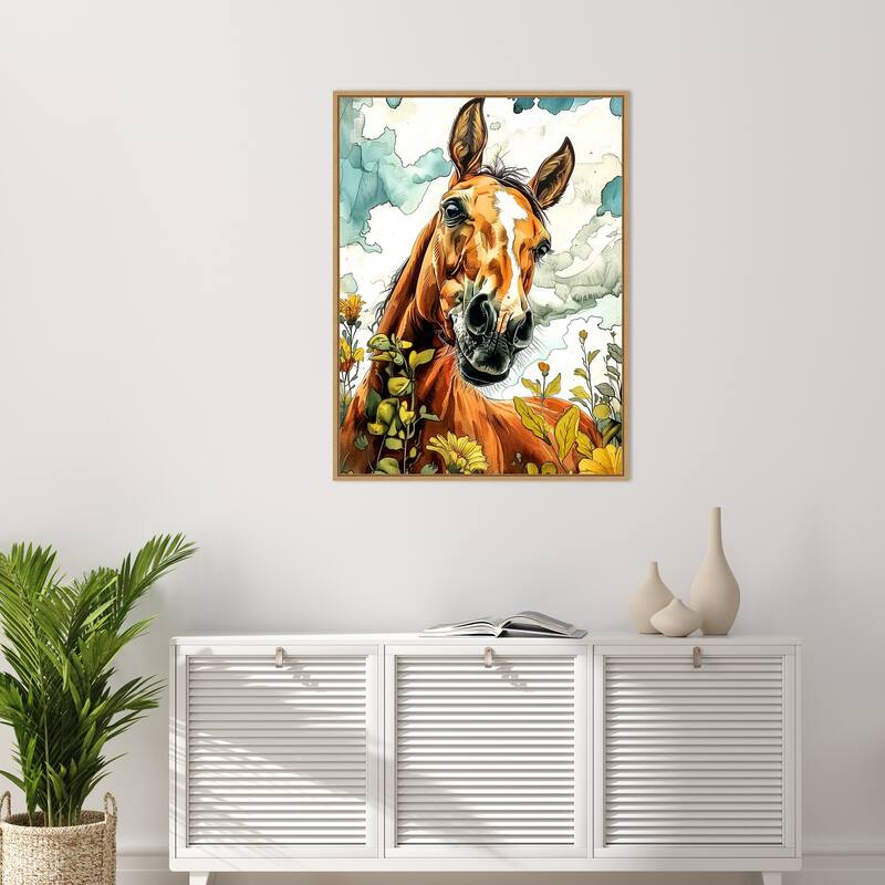 Horse Sky by Justyna Jaszke Framed Canvas Wall Art