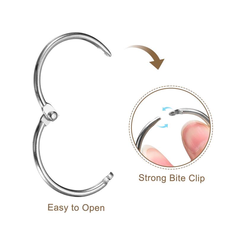 Shower Curtain Rings, 20pcs - Loose Leaf Binder Rings