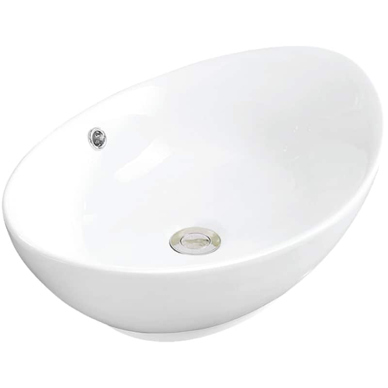 Karran USA VC-301 Valera 22-7/8" Oval Vitreous China Vessel Bathroom - White