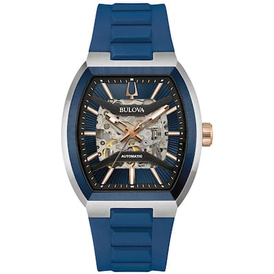 Bulova Men's Maquina Blue Dial Watch - 98A318 - 6 (36)