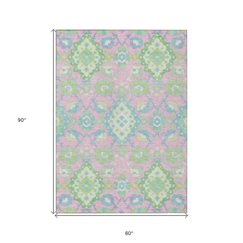 HomeRoots Oriental Traditional Rectangle Outdoor Rug