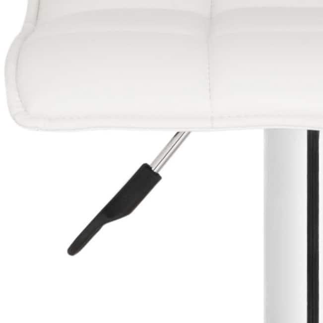 SAFAVIEH Randi White Adjustable 22.4-31-inch Swivel Bar Stool - 15.2" x 15.8" x 25.2" - 15Wx16Dx34H